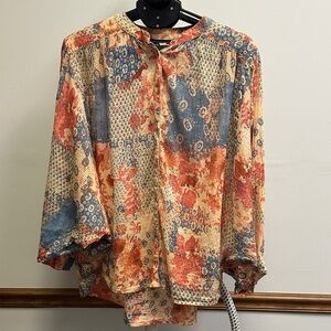 Pilcro Floral Patchwork Blouse - Multicolor